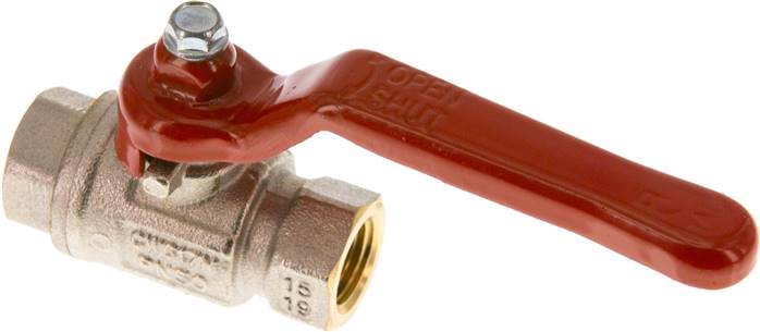 Messing-Kugelhahn, Rp 1/4", -0,9 bis 50 bar, voller Durchgang