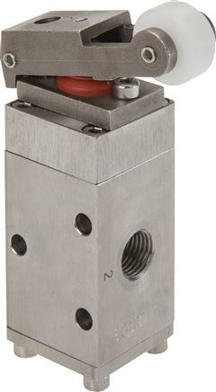 3/2-Wege (NC/NO)-Endschalter, G 1/4", Rollenhebel, Edelstahl