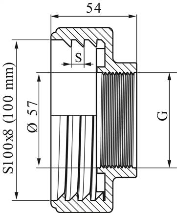Adapter für IBC-Container, S 100x8 - G 2"
