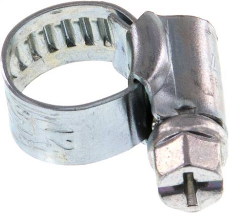 9mm Schlauchschelle 8 - 12mm, Stahl verzinkt (W1) (IDEAL)