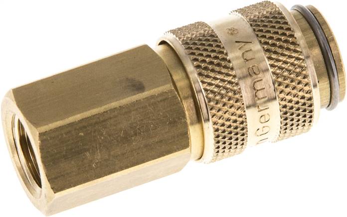 Schnellkupplung (NW5) G 1/8"(IG), Messing, für Stecker beidseitig absperrend
