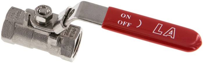 1-teiliger Edelstahl-Kugelhahn, NPT 3/8", 0 bis 63bar