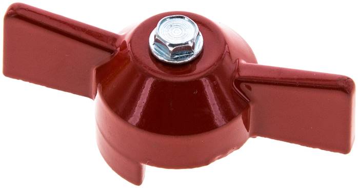 Kombigriff-rot, Größe 4, Knebel (Aluminium lackiert)