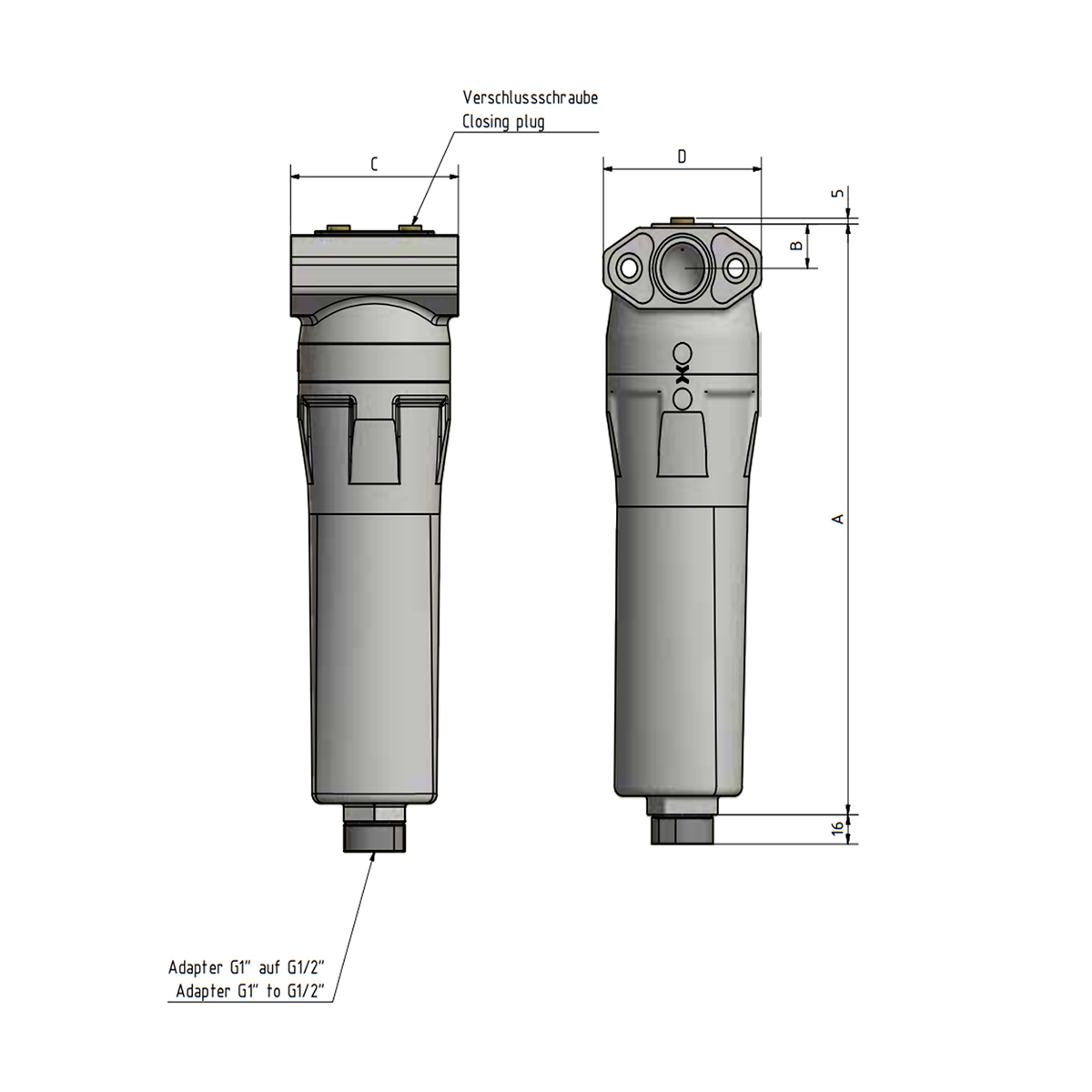 DF-Kartuschenfilter APF113 HC G1 Durchfluss 185 m³/h