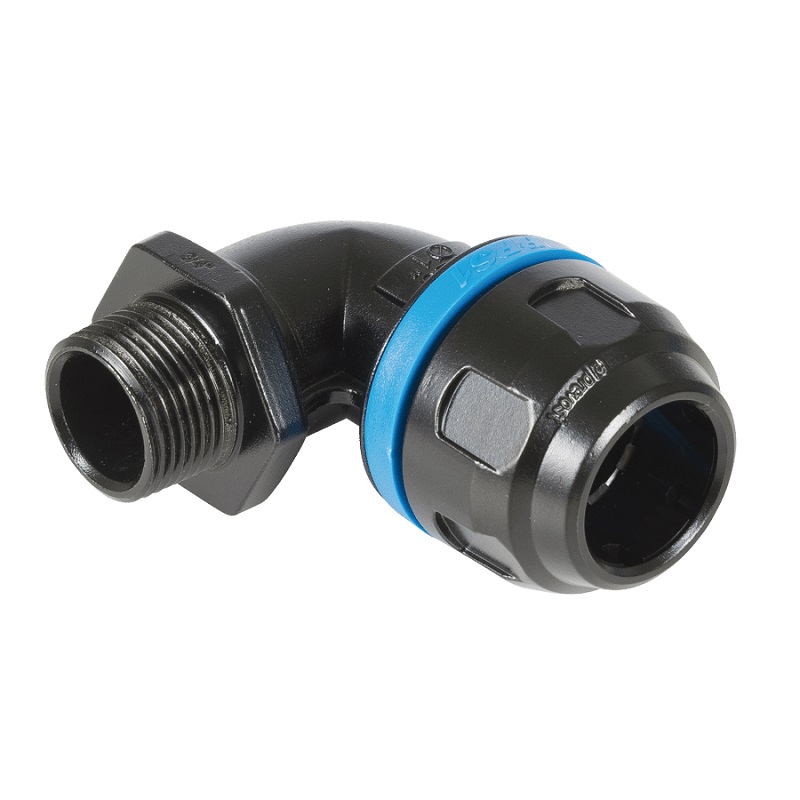 PREVOST-AUSSENGEWINDE WINKEL 90° für Rohr mit außen-Ø = 40 AG BSPT = R 1 1/4 AG NPT =