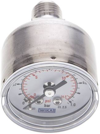 ES-Manometer waagerecht, 40mm, 0 - 1 bar, G 1/4"