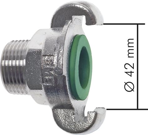 Kompressorkupplung Rp 3/4"(IG), Edelstahl, Dichtung FKM