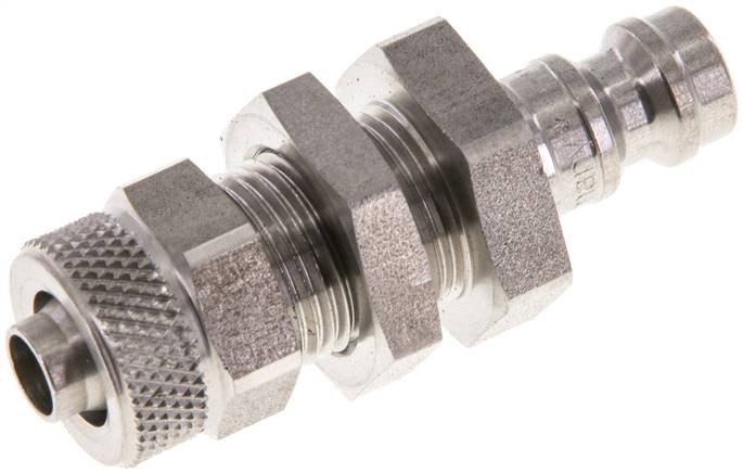 Schott-Kupplungsstecker (NW5) 8x6mm Schlauch, Edelstahl