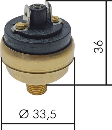 Druckschalter 0,2 - 2 bar (Schließer), M 10x1 (konisch)