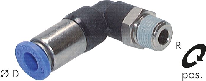 Winkel-Steckanschluss, selbstabsperrend R 3/8"-8mm