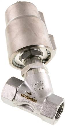 Schrägsitzventil 1.4408, G 3/4", geschlossen, Standard