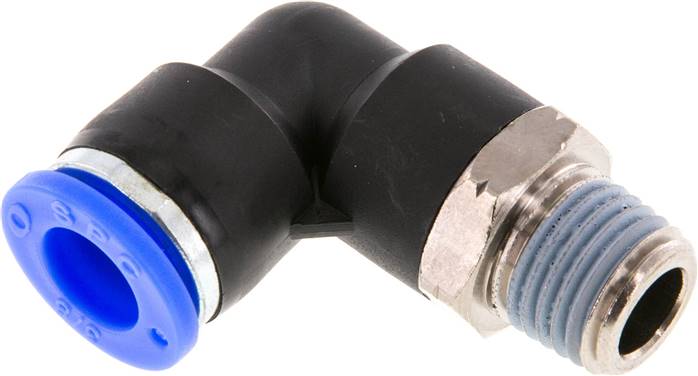 Winkel-Steckanschluss NPT 1/4"-3/8" (9,52 mm), IQS-Inch