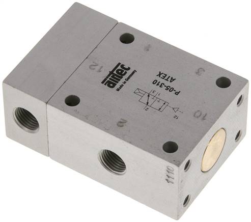 3/2-Wege Pneumatikventil mit Luftfeder, G 1/8", ATEX-Zulassung