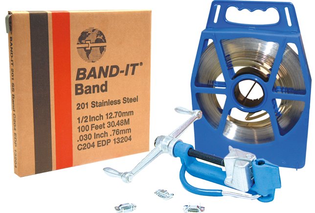 Band-It-201, 9,5 (3/8") mm, Band (30,5 m Kunststoff-Container)