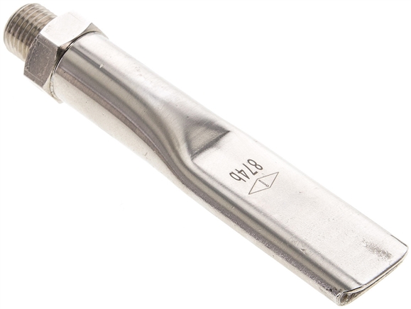 Softy Flachdüse, 21, M 12 x 1,25, Messing vernickelt