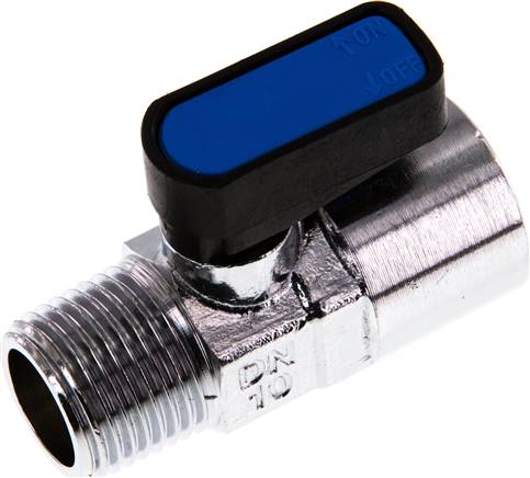 Messing-Minikugelhahn Rp 1/2"-R 1/2" (AG), PN 20