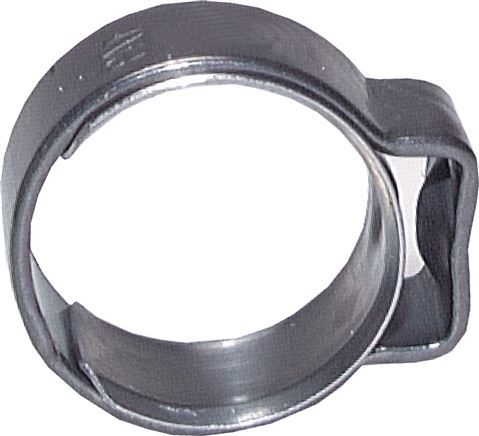 1-Ohr-Schlauchschelle 7,5 - 9mm, Edelstahl