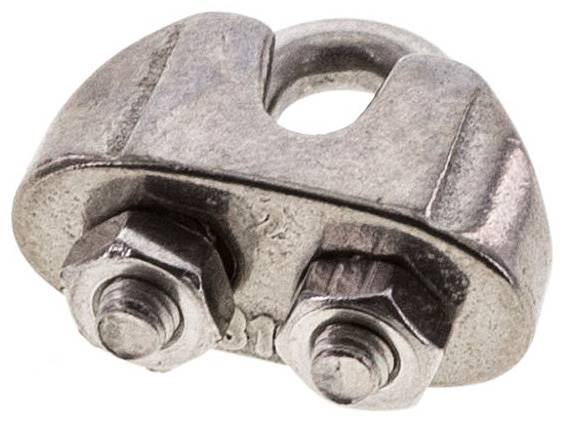 Drahtseilklemme f. 2,0mm Seil, M 3, B=7, 1.4436