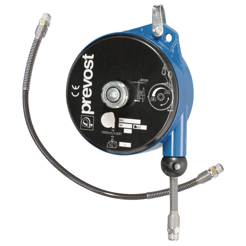 Prevost Federzug Serie E: Traglast 1,2 kg - 2,5 kg - Direktversorgung durch Schlauch