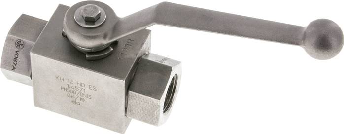 Hochdruck-Kugelhahn, Edelstahl, G 1/2", -0,999 bis 500bar