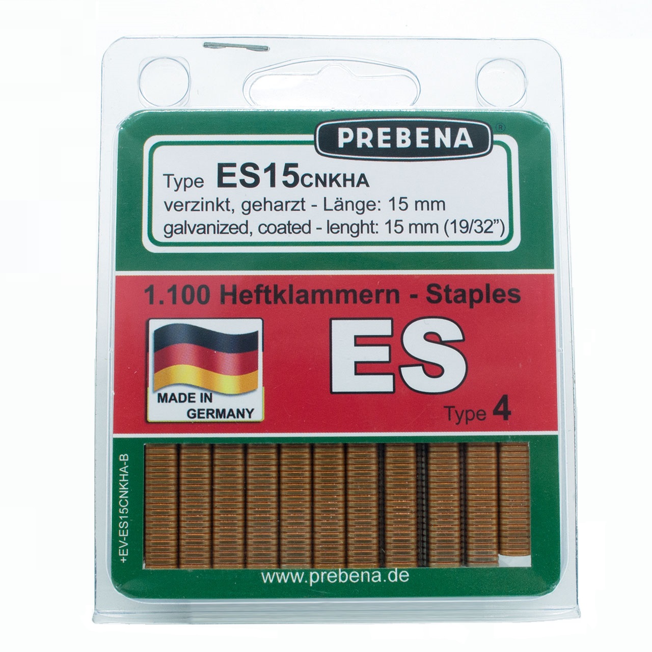 Prebena Heftklammern im Blister ES15CNKHA-B