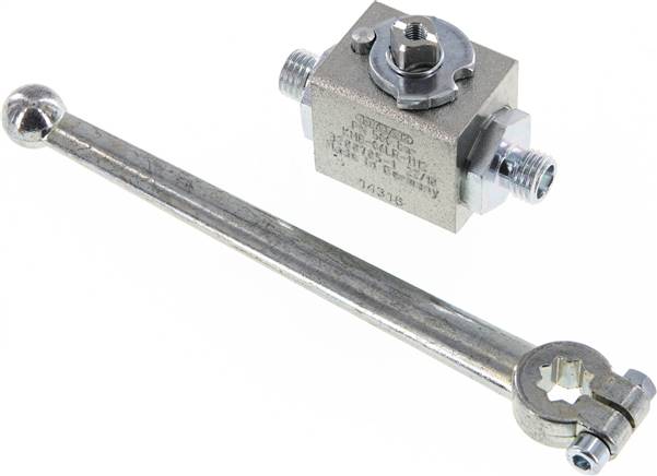 Hochdruck-Kugelhahn, Stahl, 6 L (M12x1,5), 0 bis 315bar