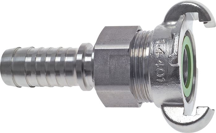 Sicherheits-Kompressorkuppl. 13 (1/2") mm Schlauch, Edelstahl