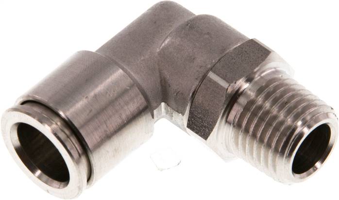 Winkel-Steckanschluss, pos. R 1/4"-10mm, IQS-Edelstahl
