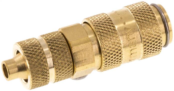 Schnellkupplung (NW2,7) 6x4mm Schlauch, Messing