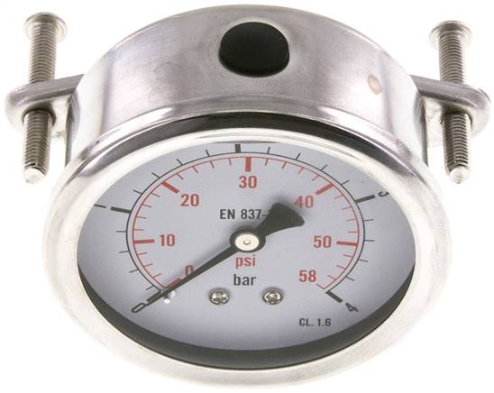 Glycerin-Einbaumanometer, 3kt-Frontring, 63mm, 0 - 4 bar -Eco-Line