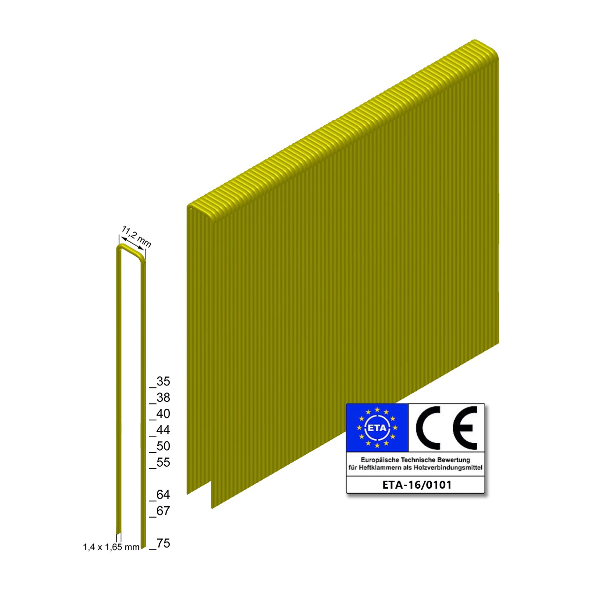 Prebena Heftklammern Z64CSVHA-ETA - stark verzinkt geharzt