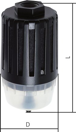 Feinfilter-Schalldämpfer G 3/4"