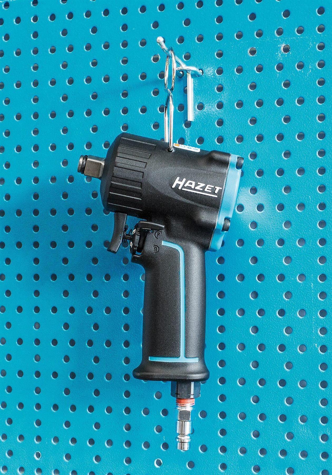 AKTION HAZET REIFENWECHSEL-SET: HAZET Schlagschrauber - extra kurz 9012M, Reifenfüll-Messgerät & Schlauch