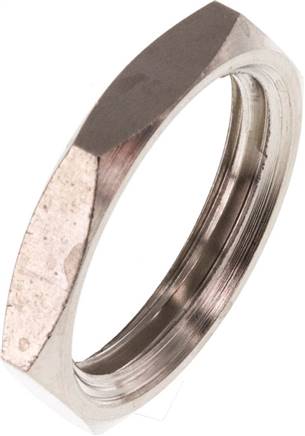Gegenmutter G 1/2", Messing vernickelt