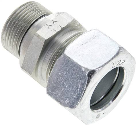 Gerade Schneidringverschr. M 26x1,5-22 L (M30x2), Stahl verzinkt, Dichtung FKM