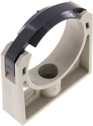 Rohrklemme 63mm, Polypropylen (grau)