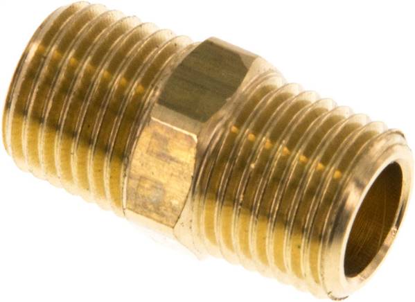 Doppelnippel R 1/4"-R 1/4", Messing/Rotguss, DN 1414 K MS