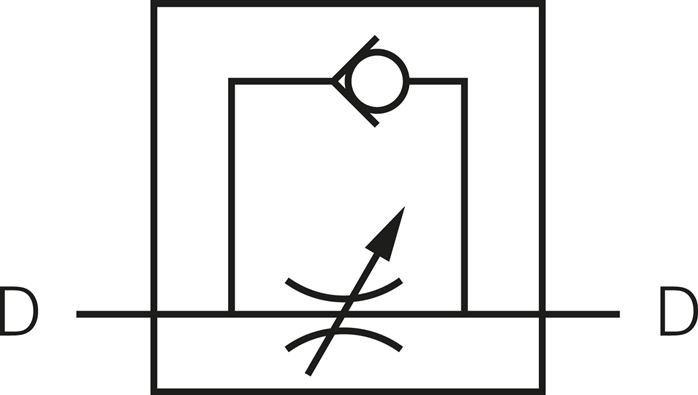 Drosselrückschlagventil 1/2" (12,7 mm) Steckanschluss