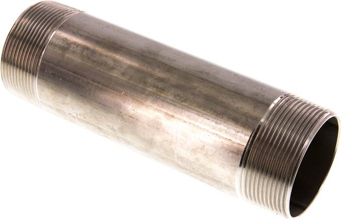 Rohrdoppelnippel R 2"-180mm, 1.4571