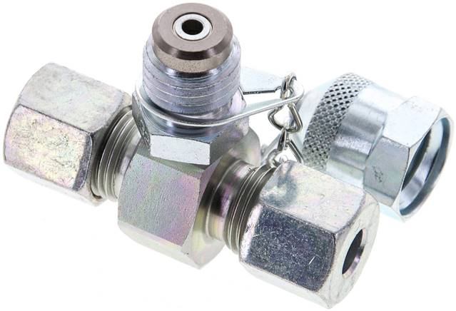 Messanschluss M16x2, 8 S (M16x1,5)-HD-Verschraubung, Stahl verzinkt