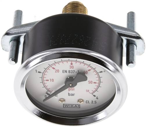 Einbaumanometer, 3-kant-Frontring, 50mm, 0 - 4 bar