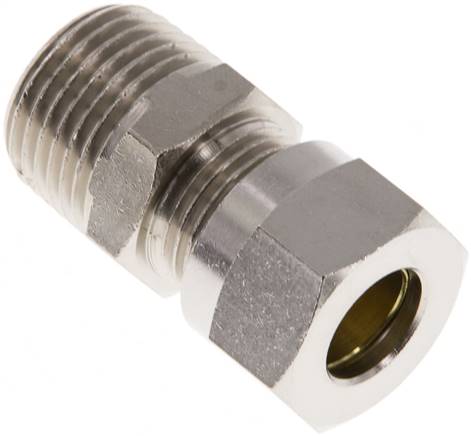 Gerade Schneidringverschr. 12 L (M18x1,5)-R 1/2", Messing vernickelt