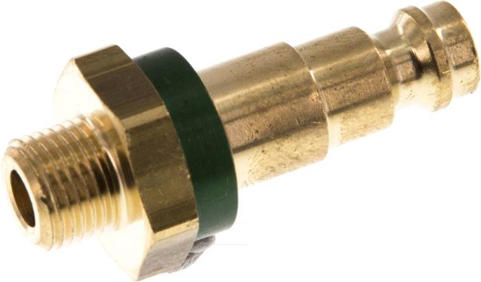 Kupplungsstecker (NW5) G 1/8"(AG), grün, Kreis Ø 10,5 mm
