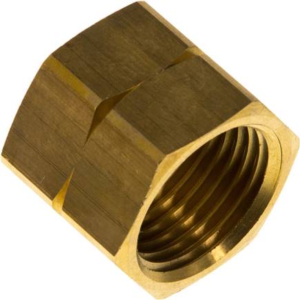 Überwurfmutter Messing, G 1/2" LH, 6 / 9 / 13 mm