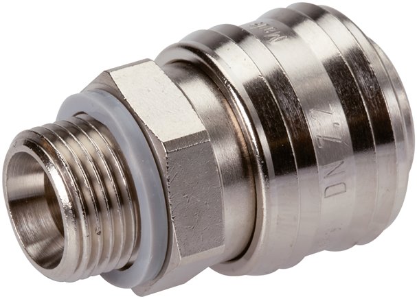 Schnellkupplung (NW7,2) G 1/2"(AG), Messing vernickelt