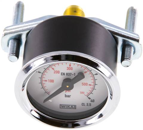 Einbaumanometer, 3-kant-Frontring, 40mm, 0 - 40 bar, 1/8"