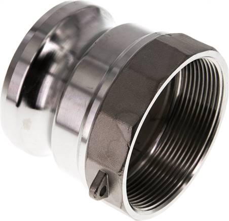 Kamlock-Stecker (A) Rp 2-1/2"(IG), Edelstahl (1.4408)