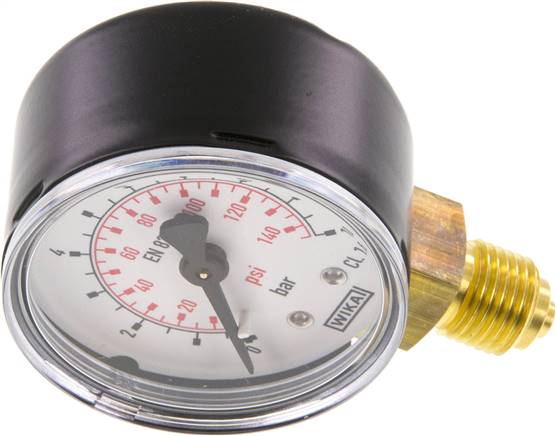 Manometer senkrecht (ST/Ms), 50mm, 0 - 10 bar, G 1/4"