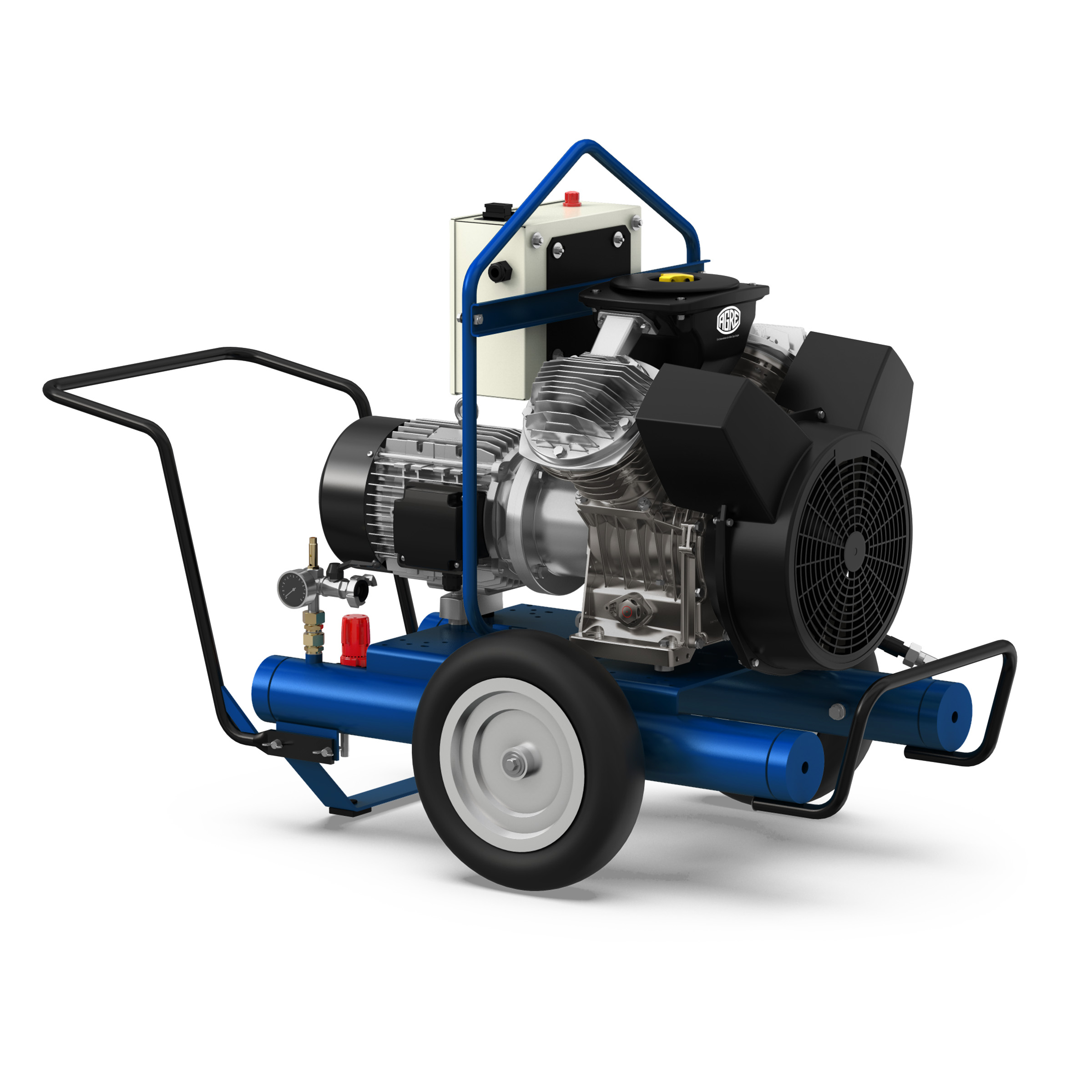 AGRE Industrie-Kolbenkompressor Typ BAU BOSS 7000 D 2.0 fahrbar, 4116002225