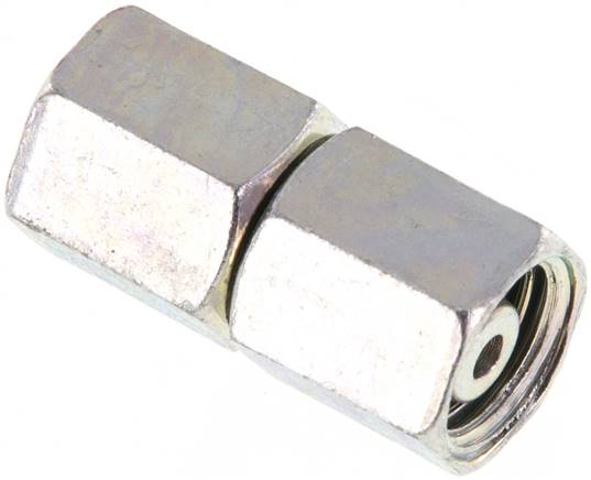 Gerader Verbinder 6 L-6 L, Stahl verzinkt, mit Dichtkegel und O-Ring